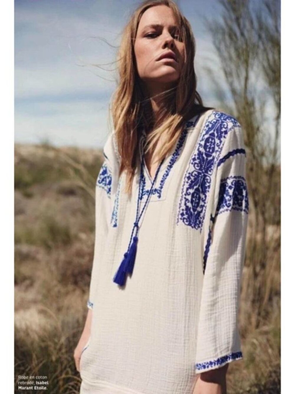 Isabel Marant Etoile Vinny Embroidered Tassel Top